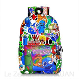 Anime Rainbow School Bags Backpacks Kids Bags Big Capacity Travel Bag