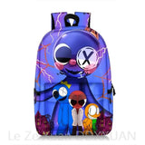 Anime Rainbow School Bags Backpacks Kids Bags Big Capacity Travel Bag