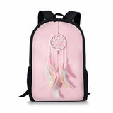 Pink Dream Catcher Pattern Girls Backpack