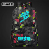 Anime Fairy Tail Boy Girl Schoolbag Luminous Book Bag Teenagers Backpack