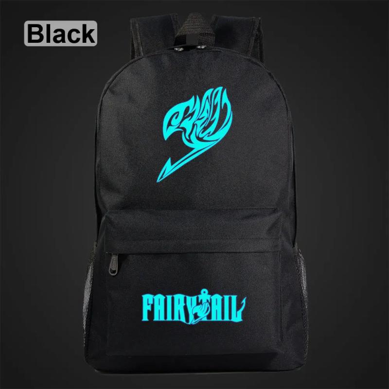 Anime Fairy Tail Boy Girl Schoolbag Luminous Book Bag Teenagers Backpack