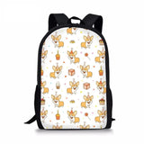 Corgi Dog Pattern Kids Schoolbag Party Cartoon Animal Dogs Backpack