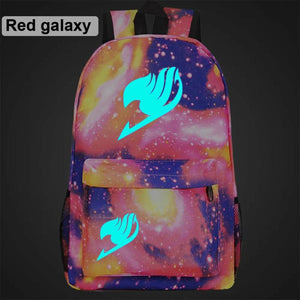 Anime Light Luminous Cartoon Fairy Tail School Bag Women Men Backpack