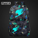 Anime Light Luminous Cartoon Fairy Tail School Bag Women Men Backpack