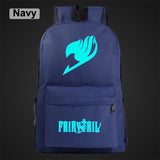 Anime Light Luminous Cartoon Fairy Tail School Bag Women Men Backpack