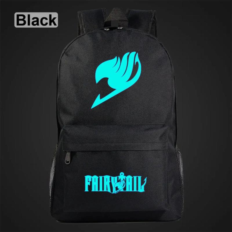 Anime Light Luminous Cartoon Fairy Tail School Bag Women Men Backpack