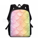 Fish Scale Printing School Backpack For Girls
