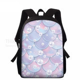 Fish Scale Printing School Backpack For Girls