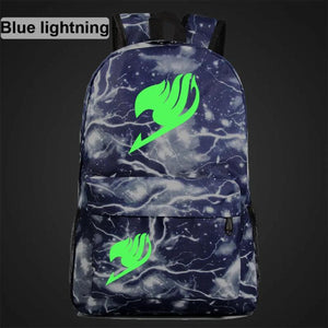 Anime Fairy Tail School Bag - Luminous Design, Green Light