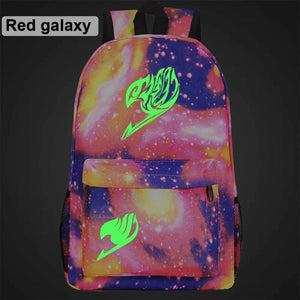 Anime Green Light Luminous Fairy Tail School Bag