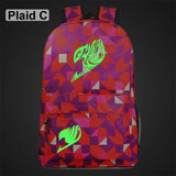 Anime Green Light Luminous Fairy Tail School Bag