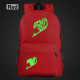 Anime Green Light Luminous Fairy Tail School Bag
