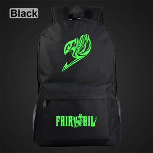 Anime Green Light Luminous Fairy Tail School Bag