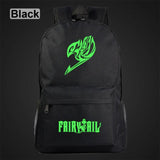 Anime Green Light Luminous Fairy Tail School Bag