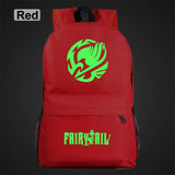 Anime Green Light Luminous Cartoon Fairy Tail School Bag