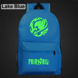 Anime Green Light Luminous Cartoon Fairy Tail School Bag