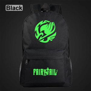 Anime Green Light Luminous Cartoon Fairy Tail School Bag