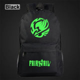 Anime Green Light Luminous Cartoon Fairy Tail School Bag