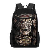 Creative Skull Print 16-Inch School Bag for Teens