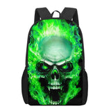 Creative Skull Print 16-Inch School Bag for Teens