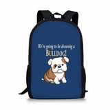 3D Cartoon Pug Dog School Backpack for Kids Boys Girls
