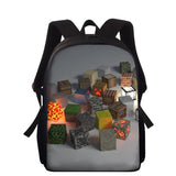 Teenager School Bags Cube Print Backpack Anime Book Bags Boys Girls Bagpack
