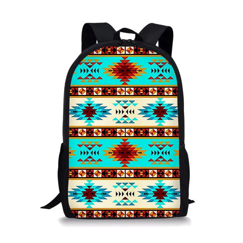 Ethnic Tribal Print School Bags for Girls Stylish Laptop Women's Backpack