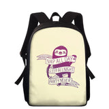 Sloth Students School Bag Causal Kids Backpack Girls Boys Magic Schoolba