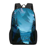 Anime Landscape 3D Pattern School Bag for Children Girls Boys