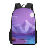 Anime Landscape 3D Pattern School Bag for Children Girls Boys