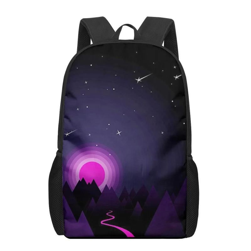 Anime Landscape 3D Pattern School Bag for Children Girls Boys