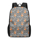 Funny Fox Floral Backpack Chidlren's Schoolbag
