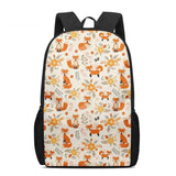 Funny Fox Floral Backpack Chidlren's Schoolbag