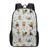 Funny Fox Floral Backpack Chidlren's Schoolbag