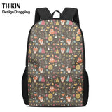 Funny Fox Floral Backpack Chidlren's Schoolbag