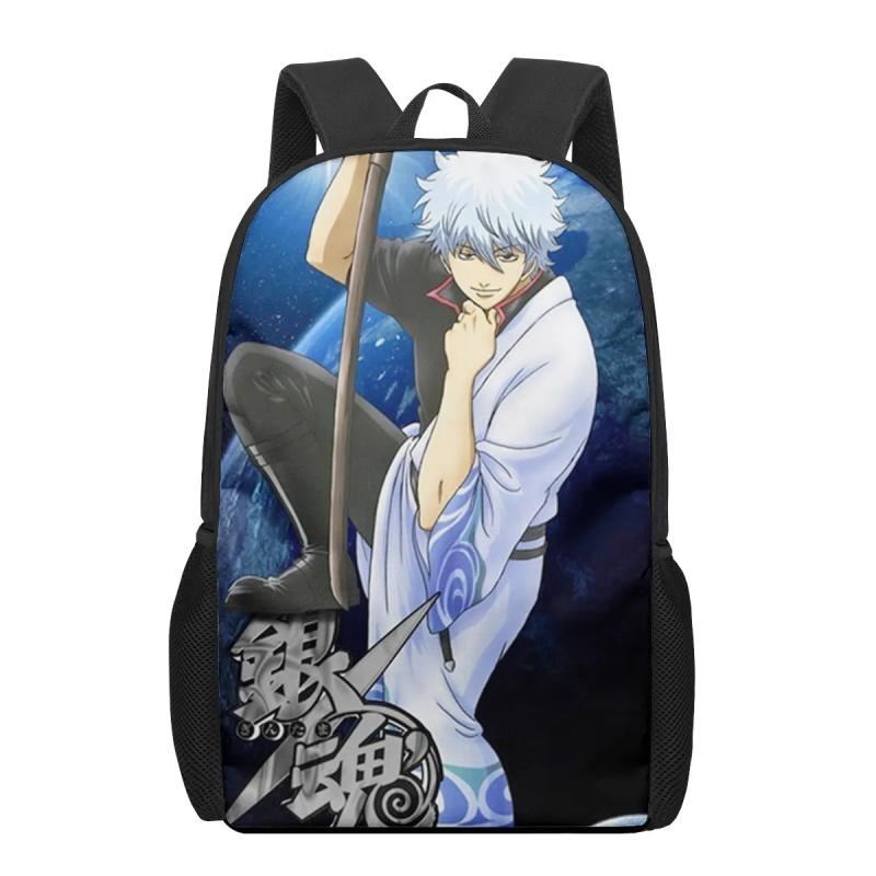 GINTAMA School Backpack 3D Print for Boys Girls Kids Kindergarten Men Child Bag