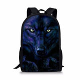 Animal Wolf School Backpack Classic Toddler Kids Bagpack 3D Rucksack