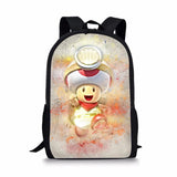 Mario Print Backpack Durable Large Capacity School Bag for Kids