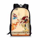 Mario Print Backpack Durable Large Capacity School Bag for Kids