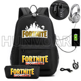 2PCS USB Charging School Backpack Games Unisex Teenager Travel Mochilas