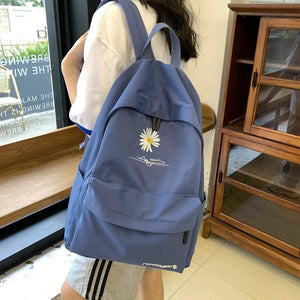 College Wind Women SchoolBag Solid Backpack Girl School Bags for Teenage