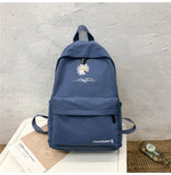 College Wind Women SchoolBag Solid Backpack Girl School Bags for Teenage