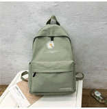 College Wind Women SchoolBag Solid Backpack Girl School Bags for Teenage
