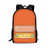 Retro Pattern Print School Backpack for Boys and Girls