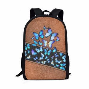 Retro Pattern Print School Backpack for Boys and Girls