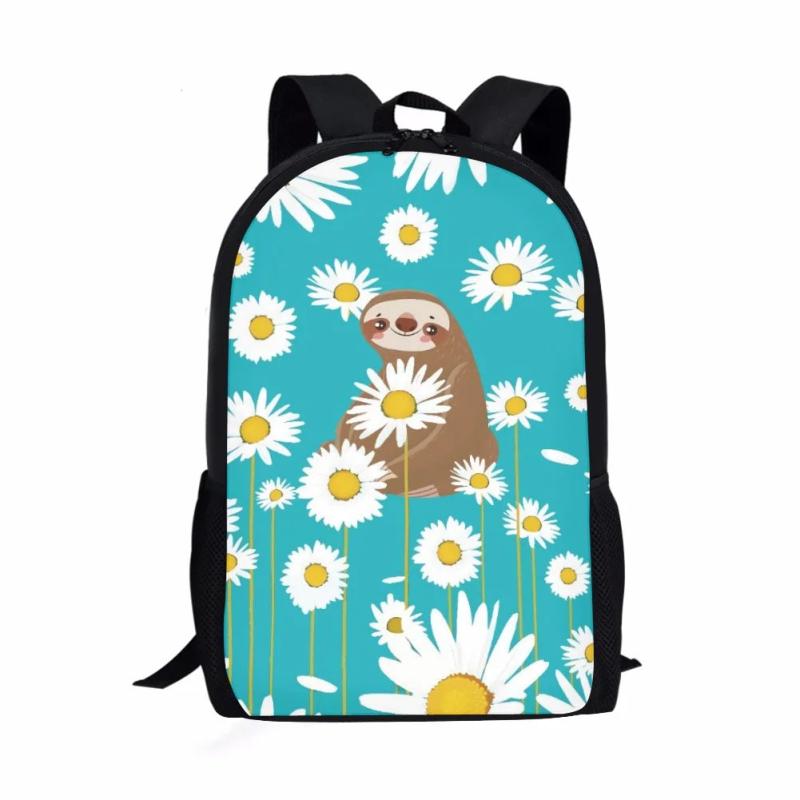 Teen School Bag Sloth Koala Print Pattern Student School Bag