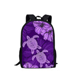 3D Hibiscus Turtle Print Children Backpack for Boys Girls