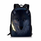 HaoYun Kids Backpack Wolf Prints School Book Bag Fantasy Animal Painting