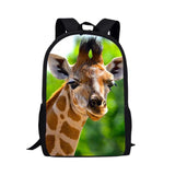 Giraffe Print Animal Backpack for College Students