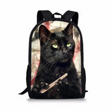 HaoYun Cats Pattern Student Bookbag